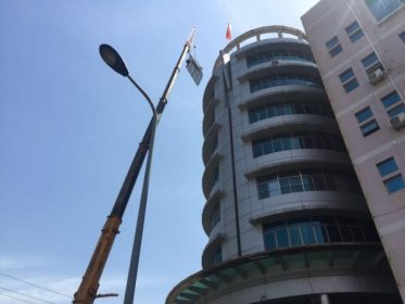 济南：市中区十六里河辖区又羞羞视频免费看两处楼顶标识